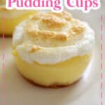 one banana pudding cup on a plate.