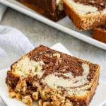 slice of nutella bread on a plate