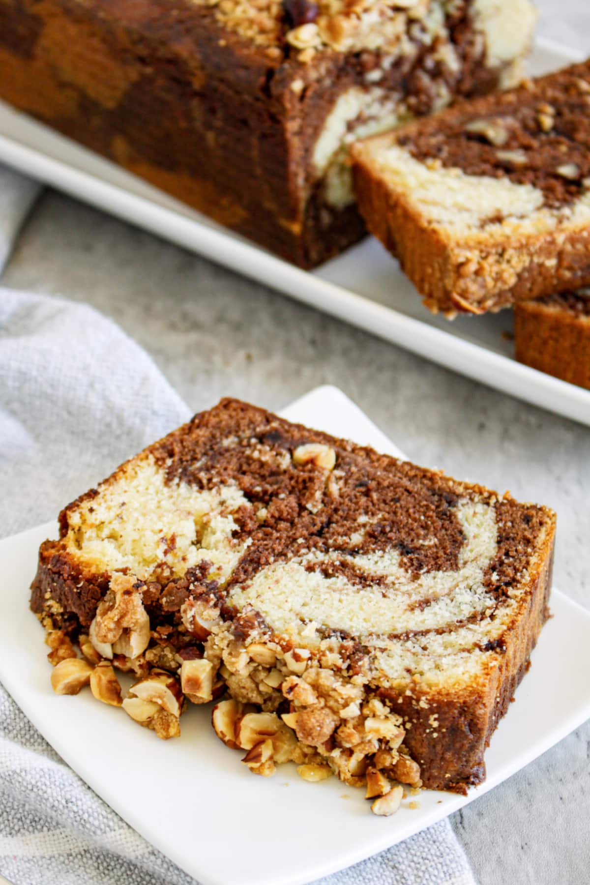 slice of nutella bread on a plate