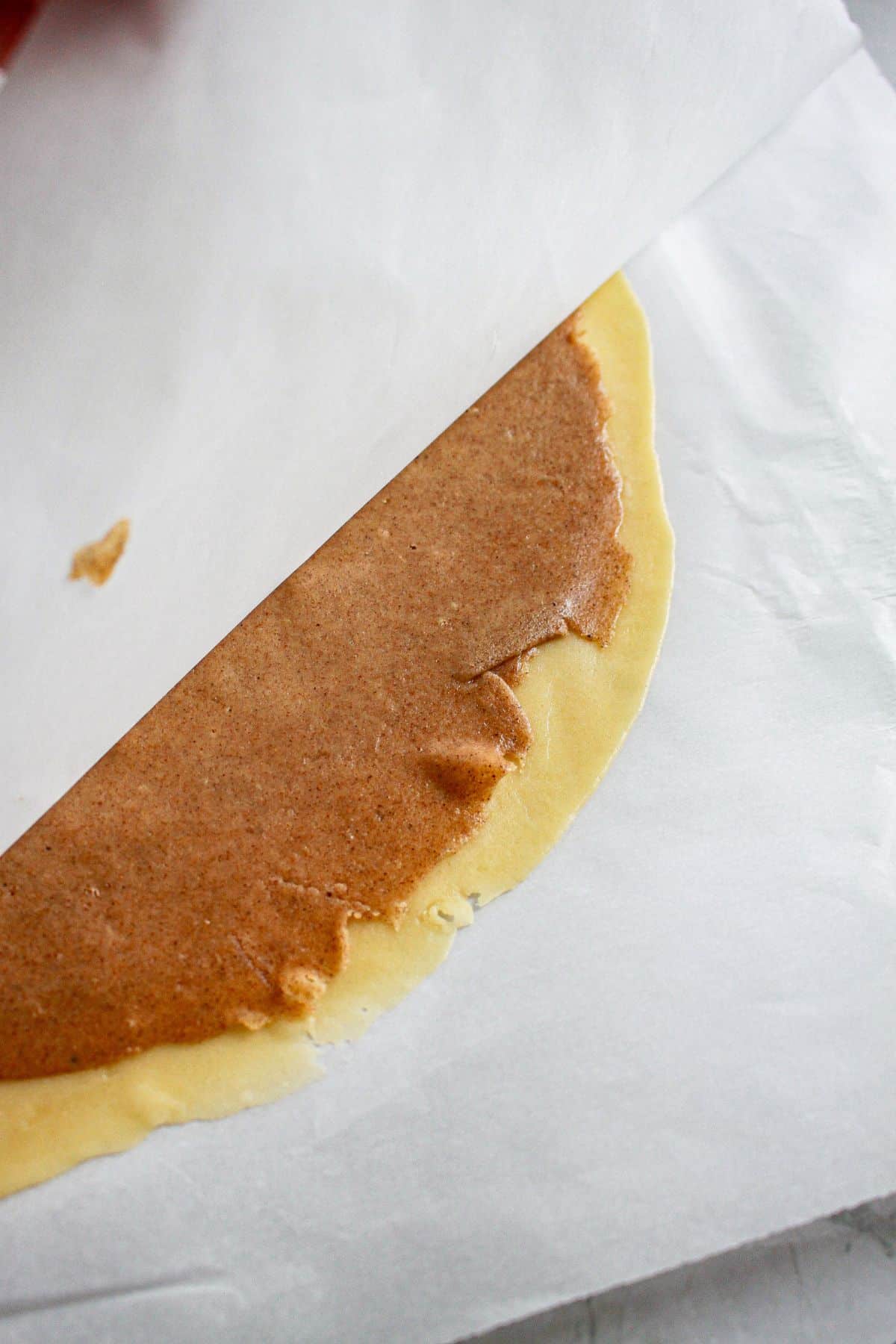 both cookie layers being stacked on top of each other.