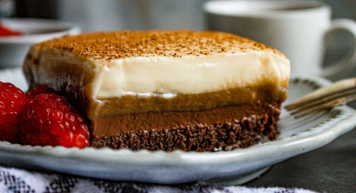 slice of mocha lush on a plate.