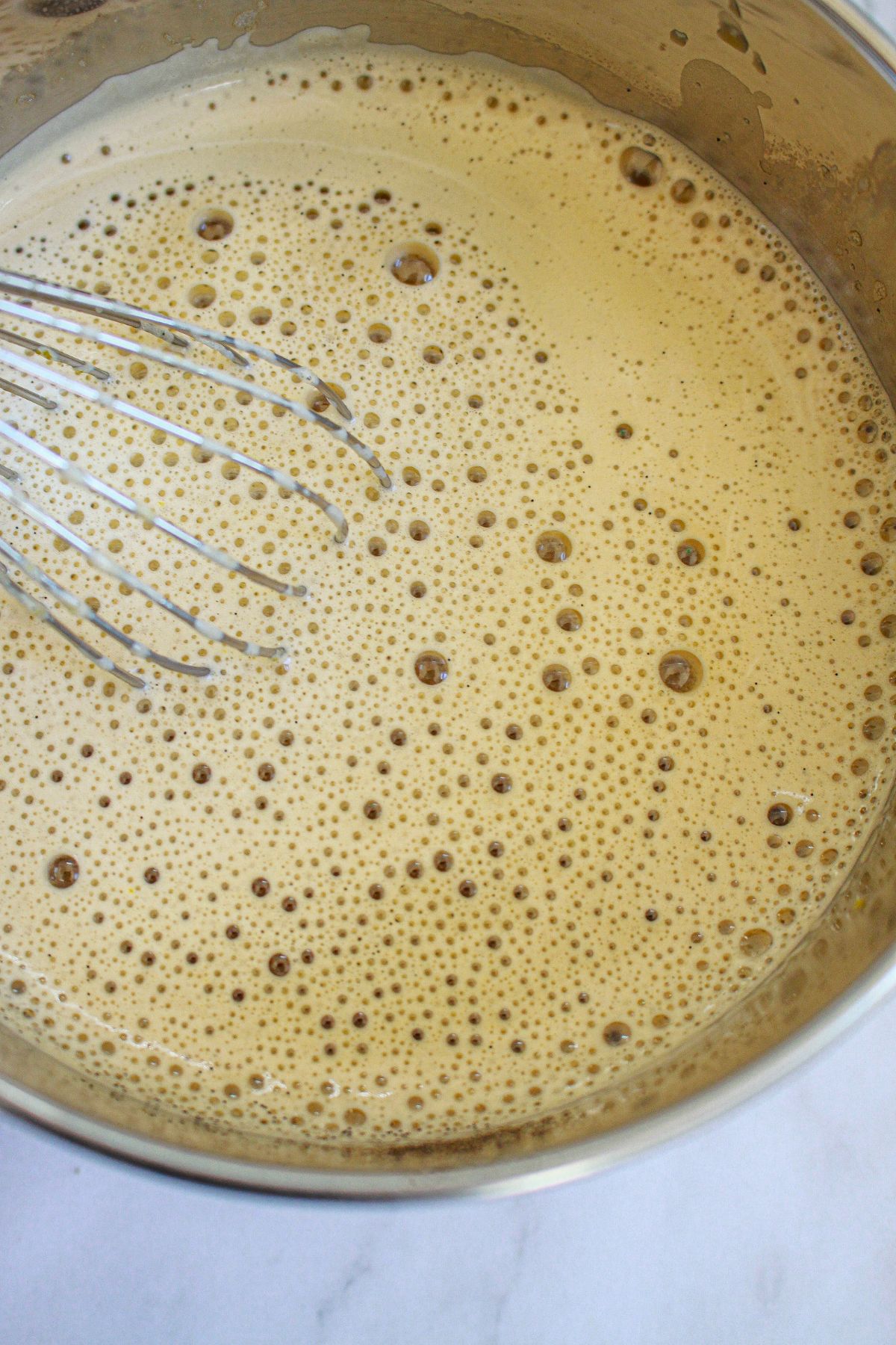 espresso being heated in a saucepan.