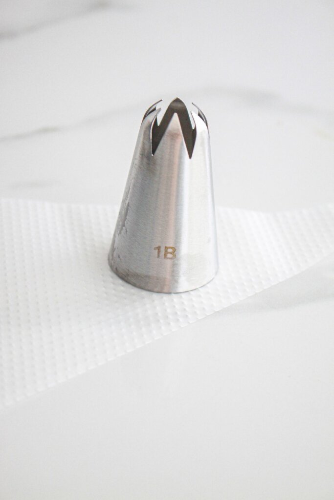 piping tip on a counter.