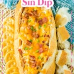finished mississippi sin dip on a table.