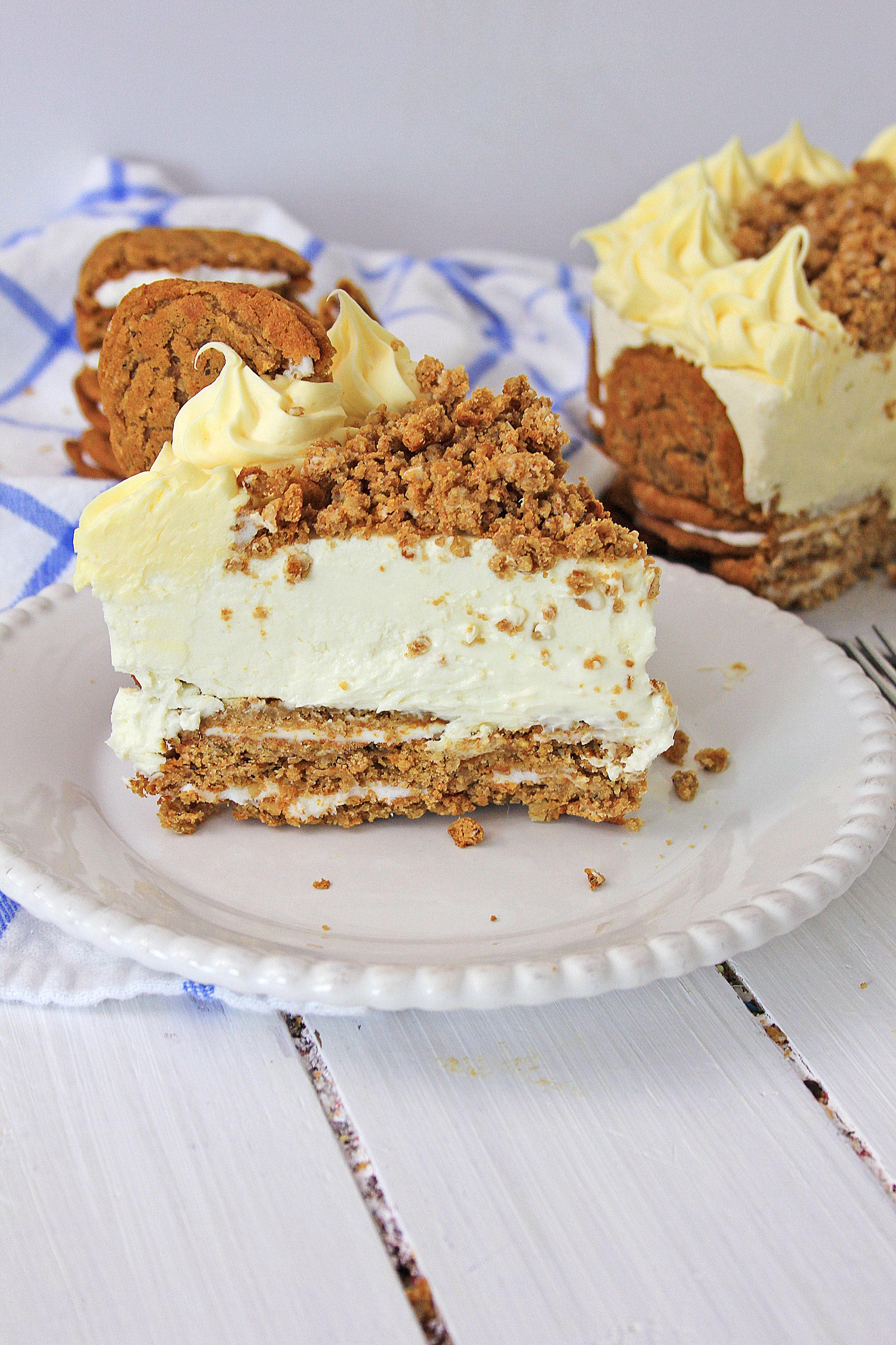 cake on white plate