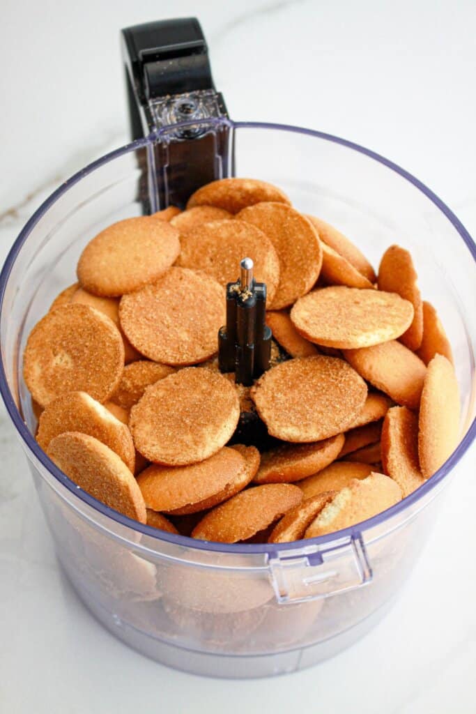 vanilla wafers in a food processor.