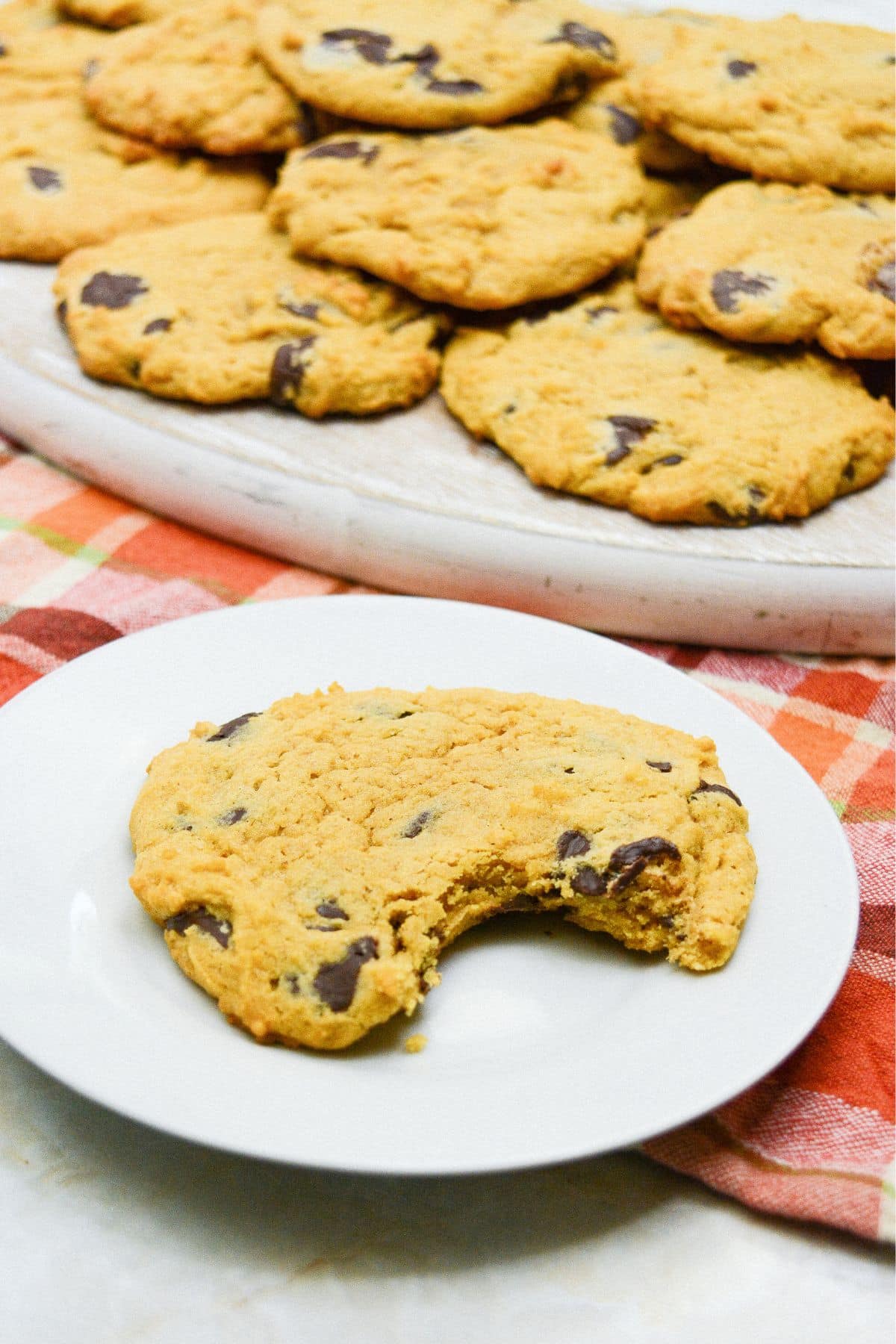 Cookie on plate.