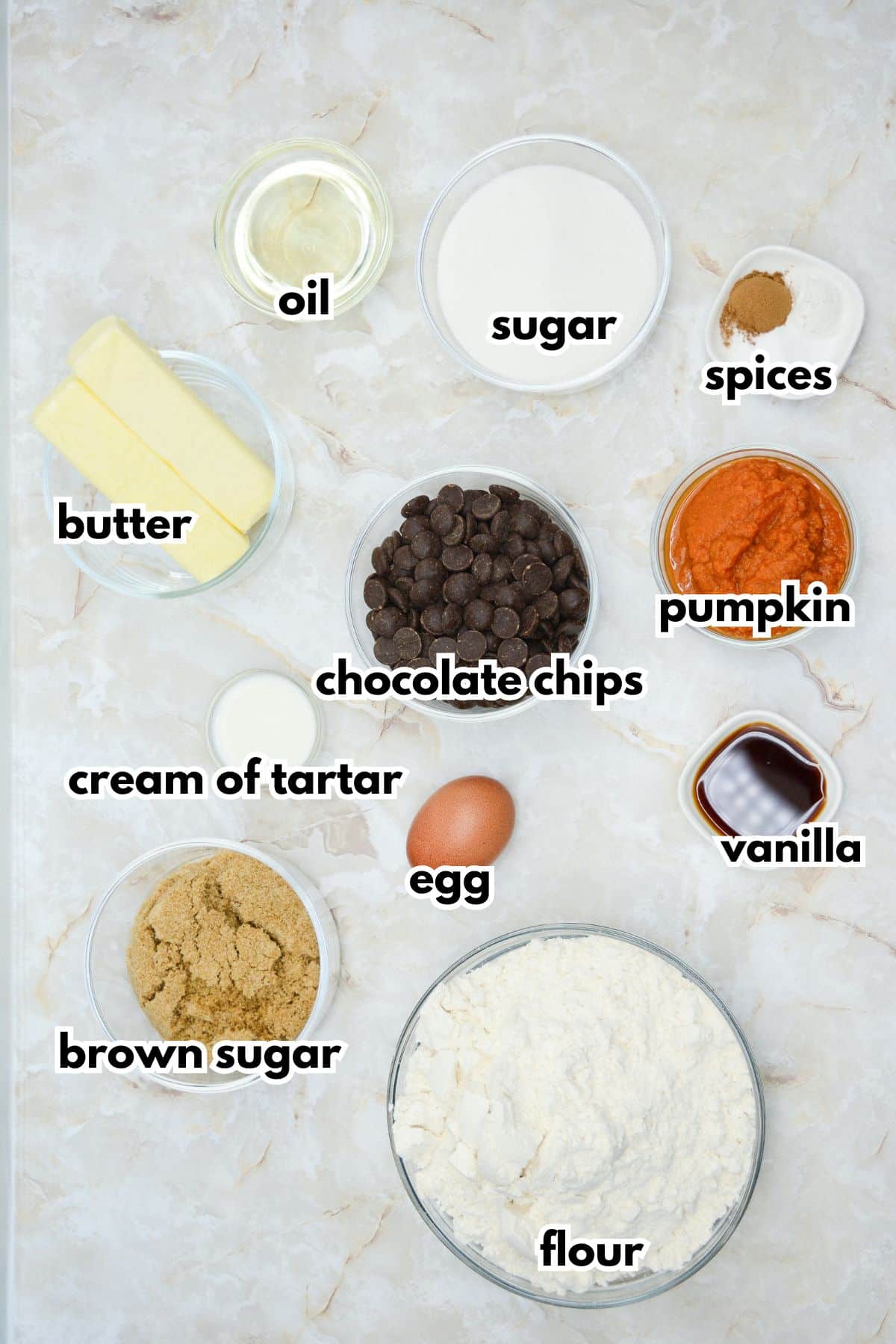 Ingredients on counter.