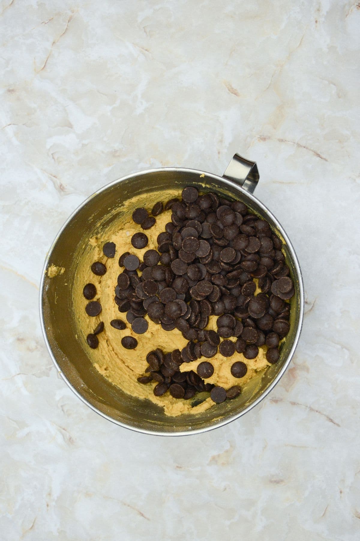 Dough in mixing bowl.