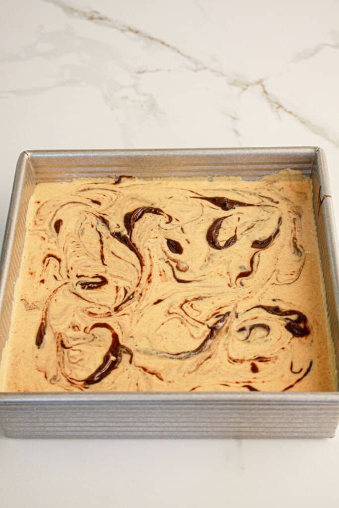 Batter in pan.