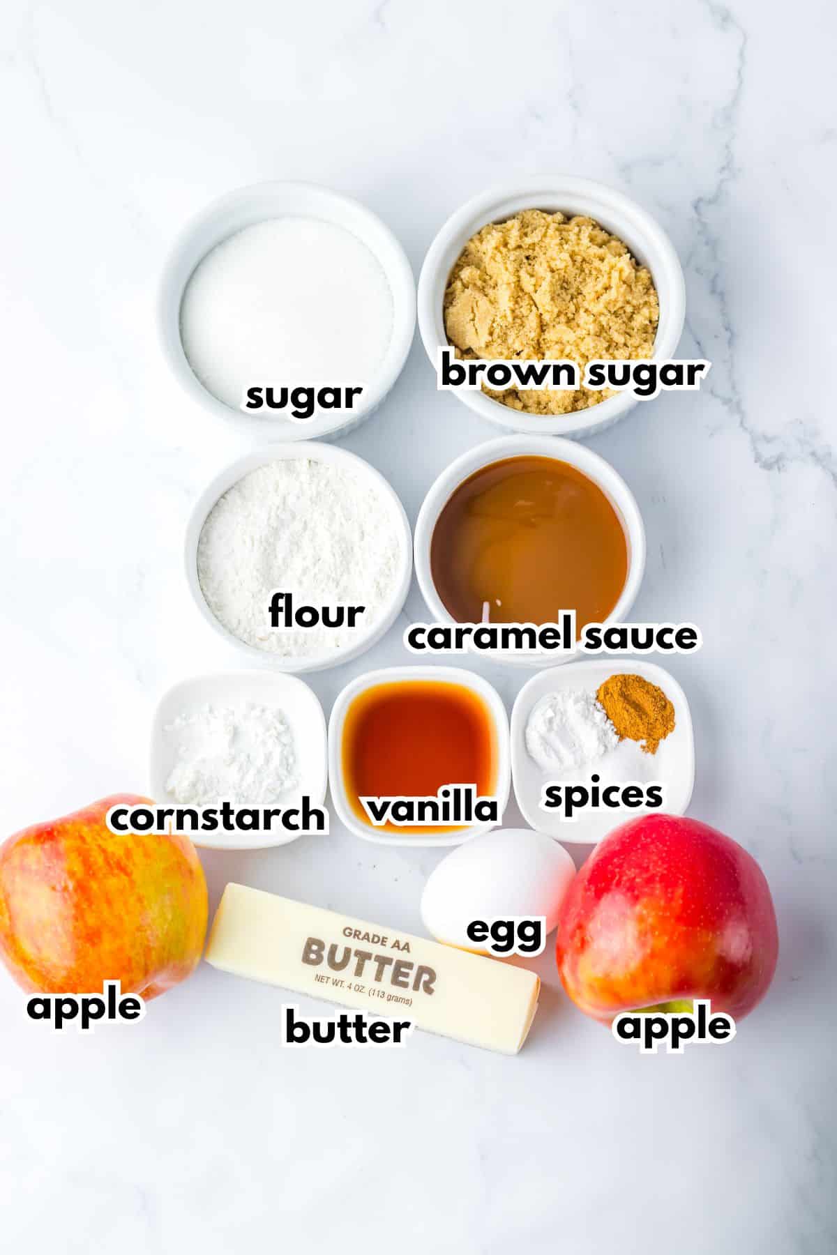 Bowls of ingredients.