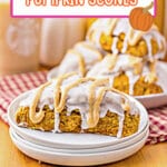 Starbucks pumpkin scones on a small plate.