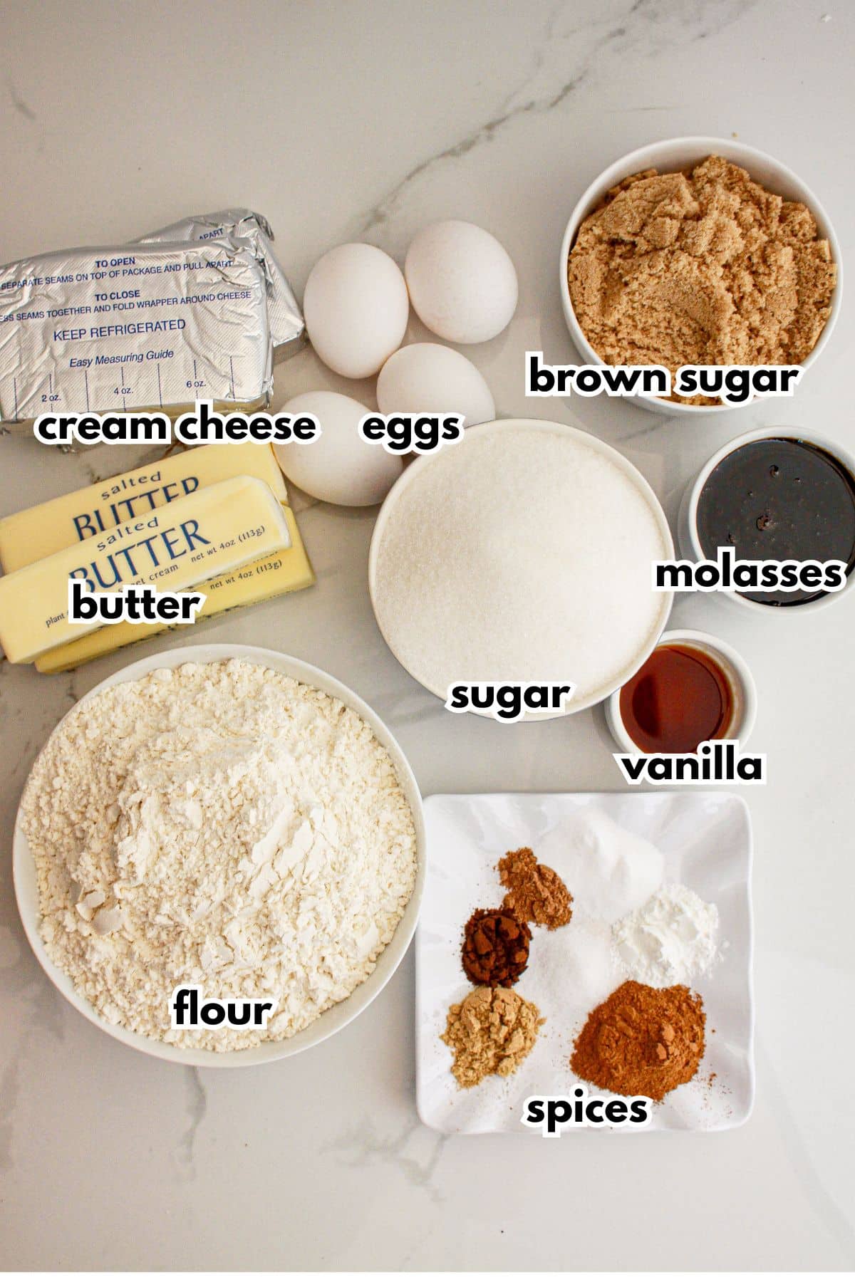 Ingredients on counter.