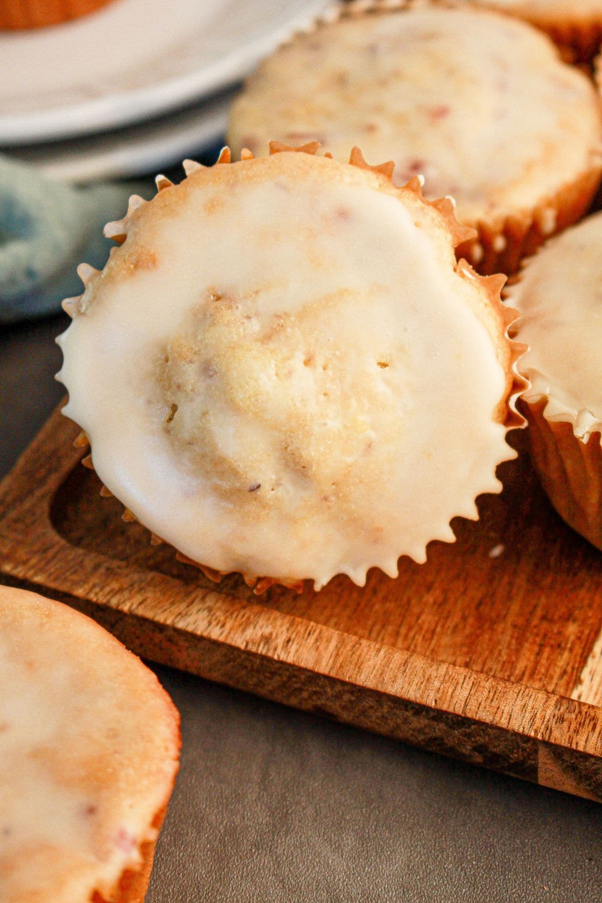 Muffins on a platter.