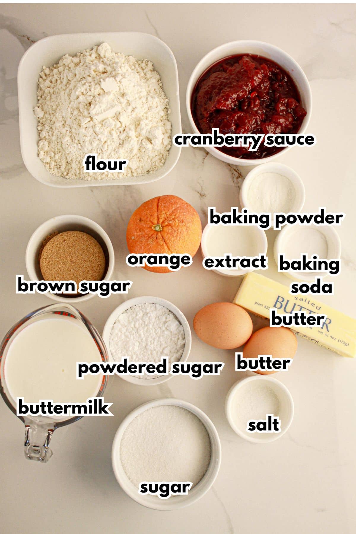 Ingredients on a counter.