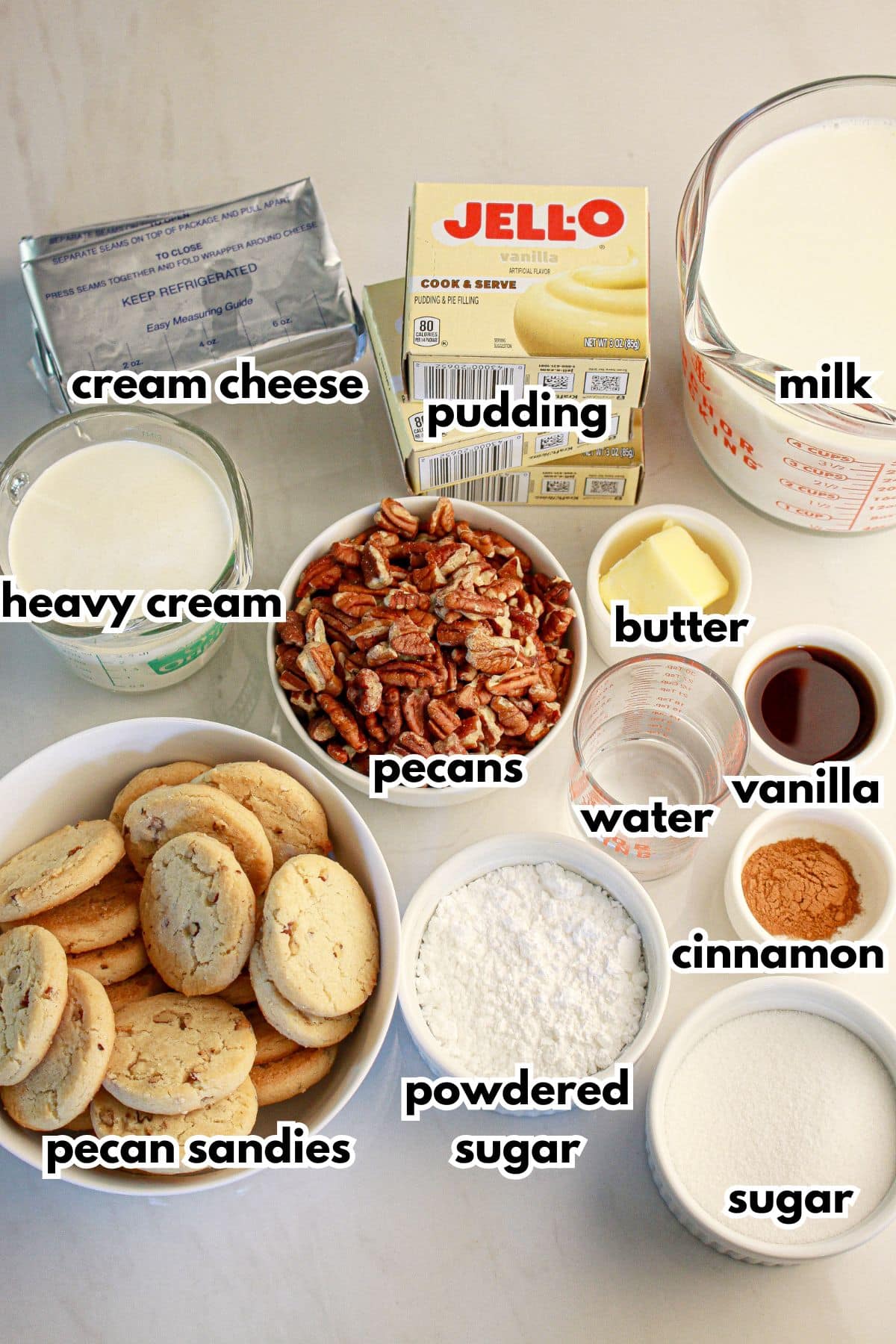 Ingredients on a counter.