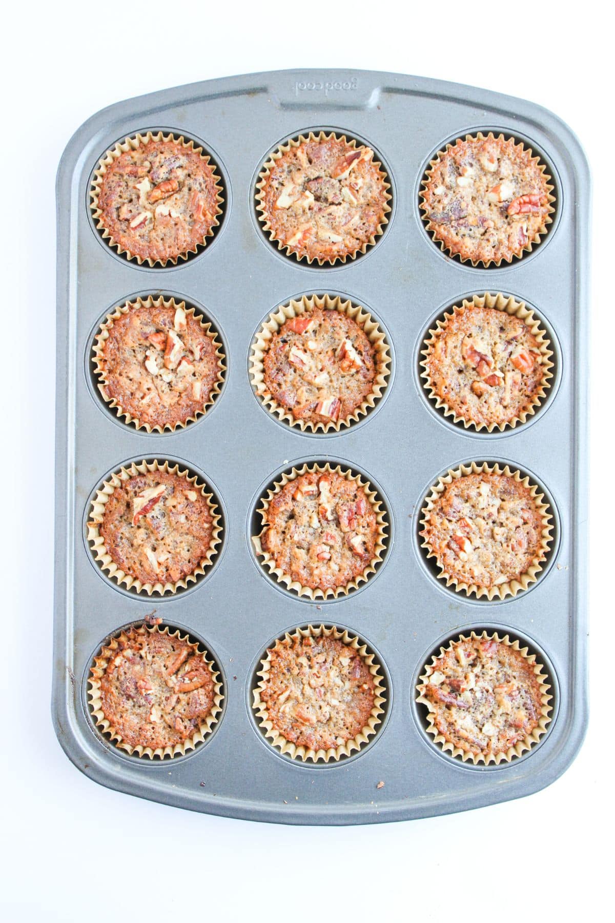 Muffins in pan.