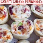 Cranberry pinwheels in a baking dish.
