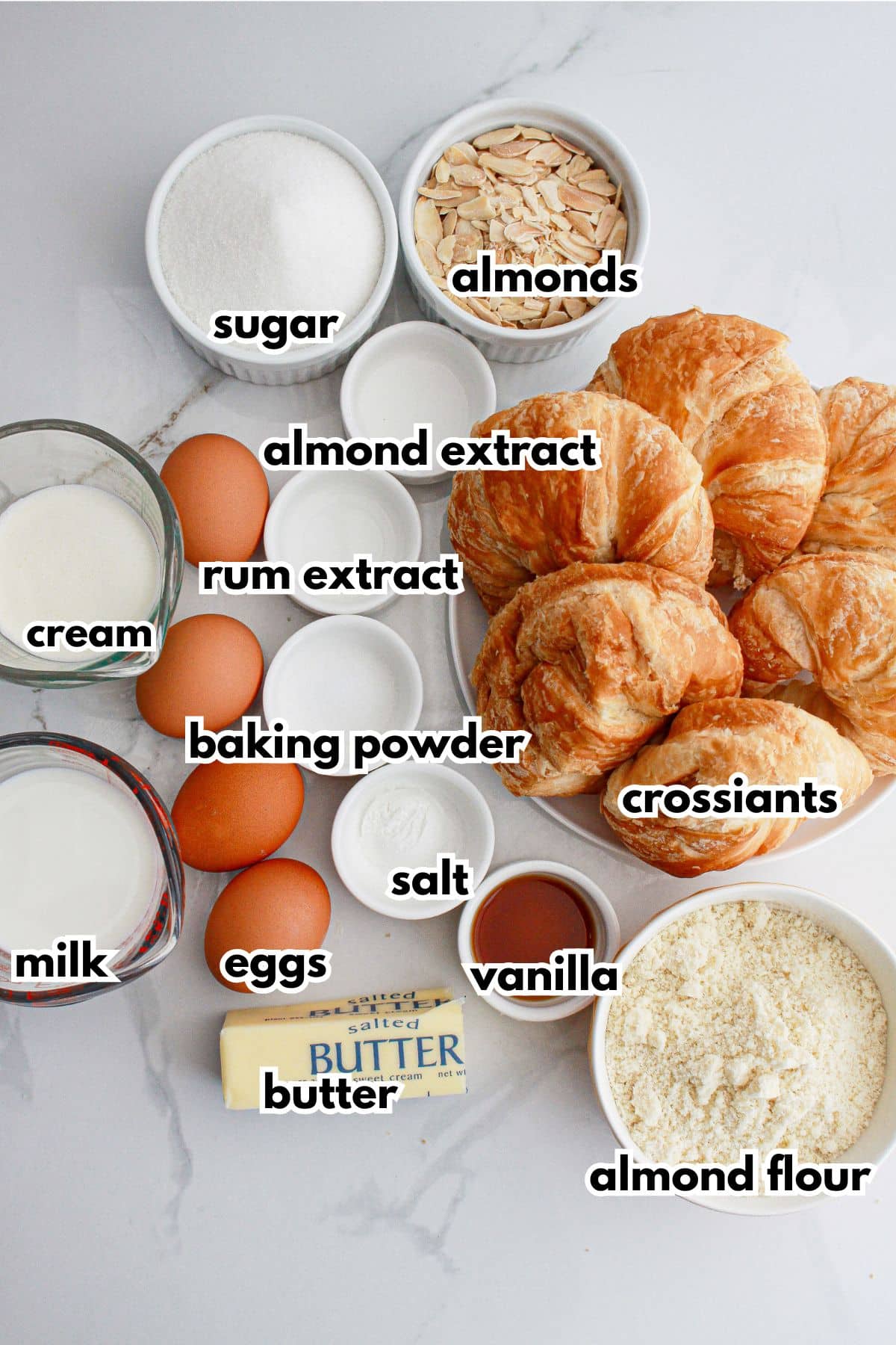 Ingredients on a counter ready to cook.