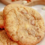 Butter pecan cookies on a plate.