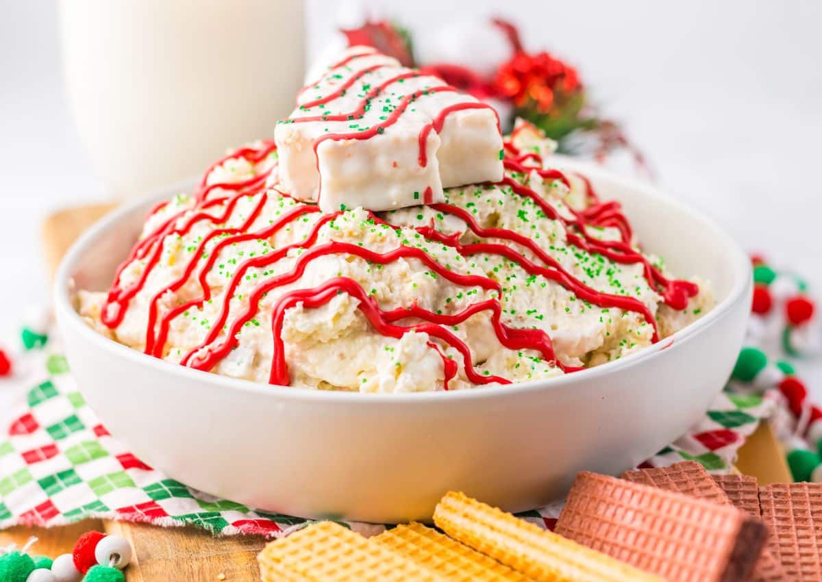 Christmas tree cake dip.