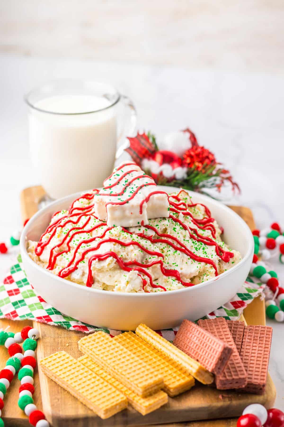 Christmas tree cake dip.