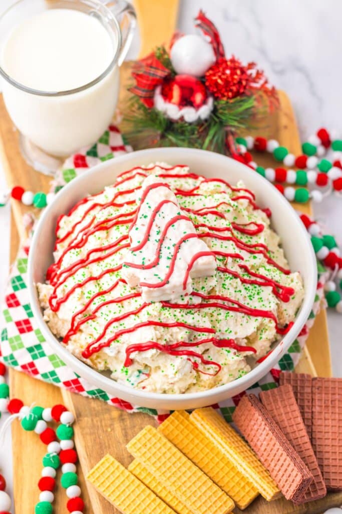 Christmas tree cake dip.
