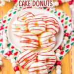 Christmas tree cake donuts on a plate.