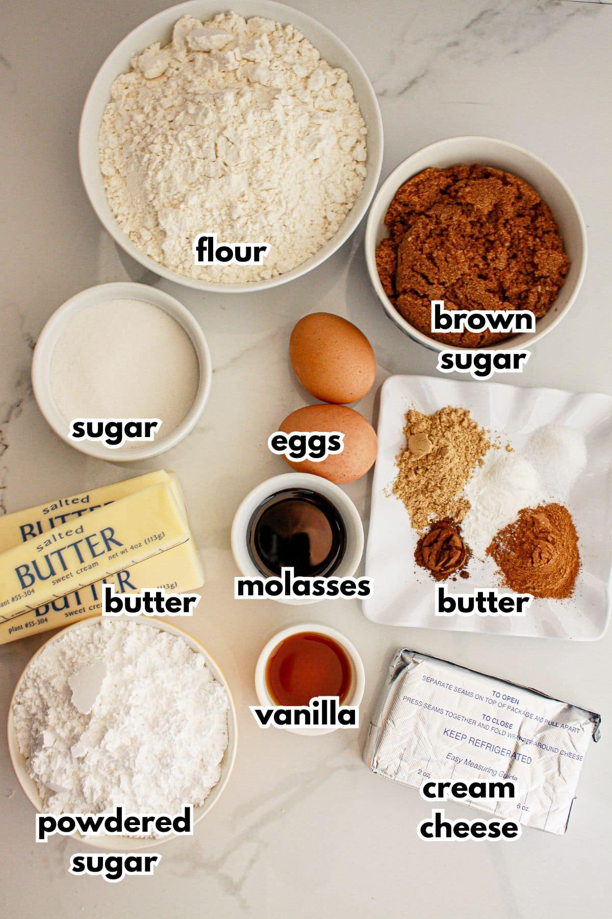 Ingredients on a counter.