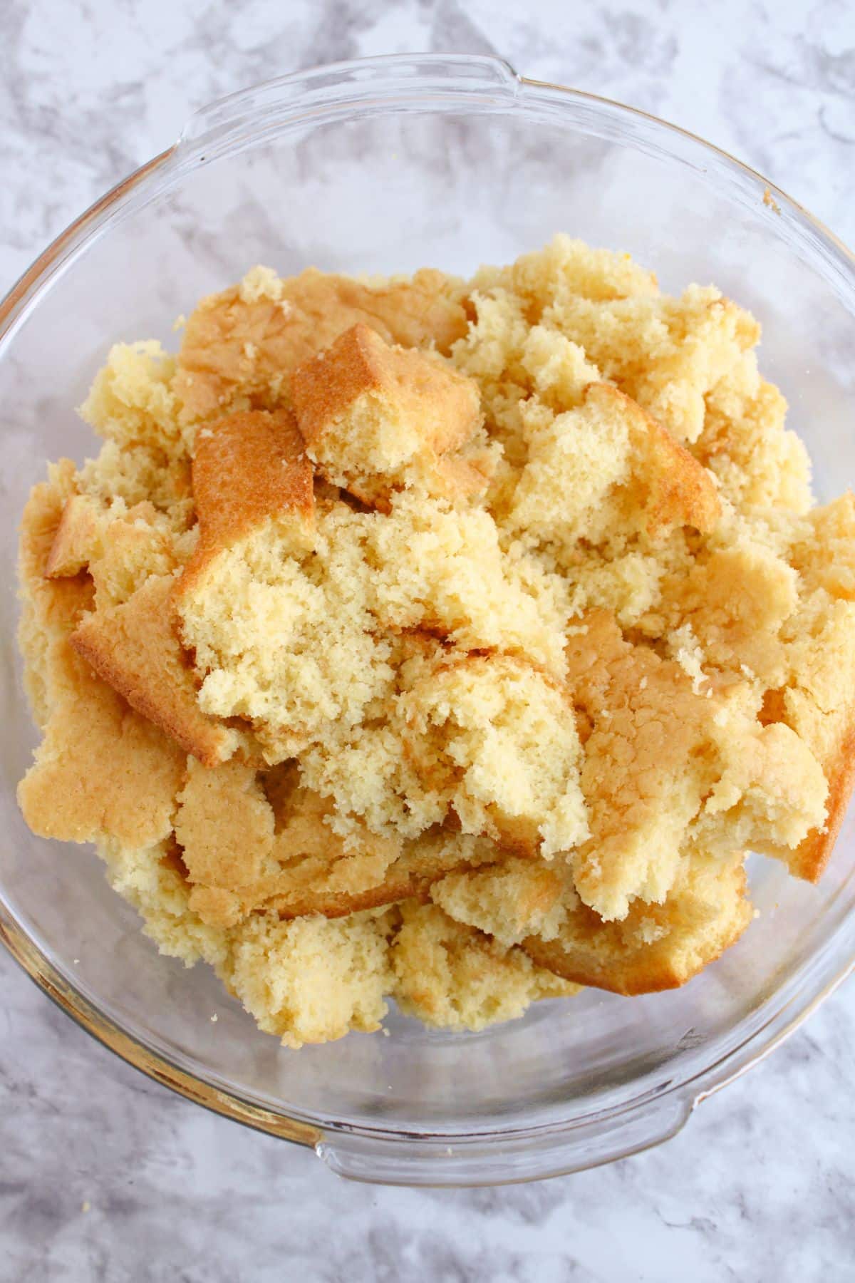Cake being mixed.