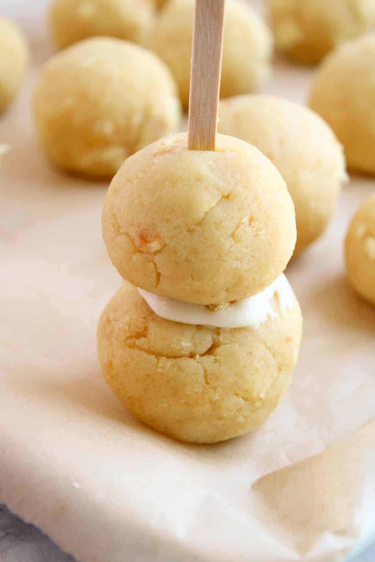 Cake balls being stuck together.