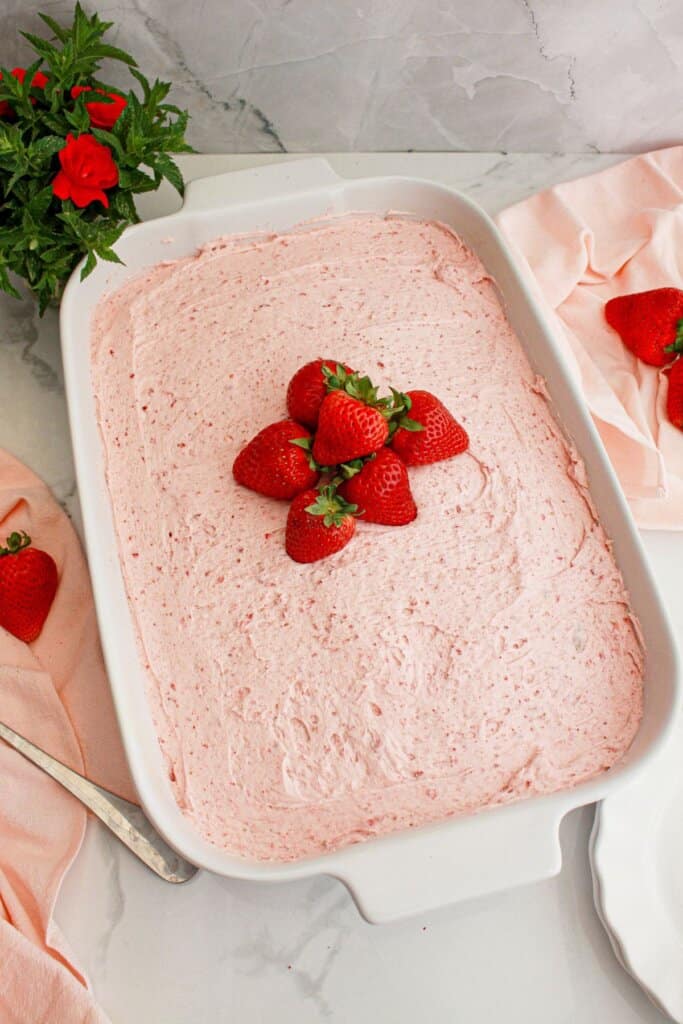 Slice of cake on a small plate.