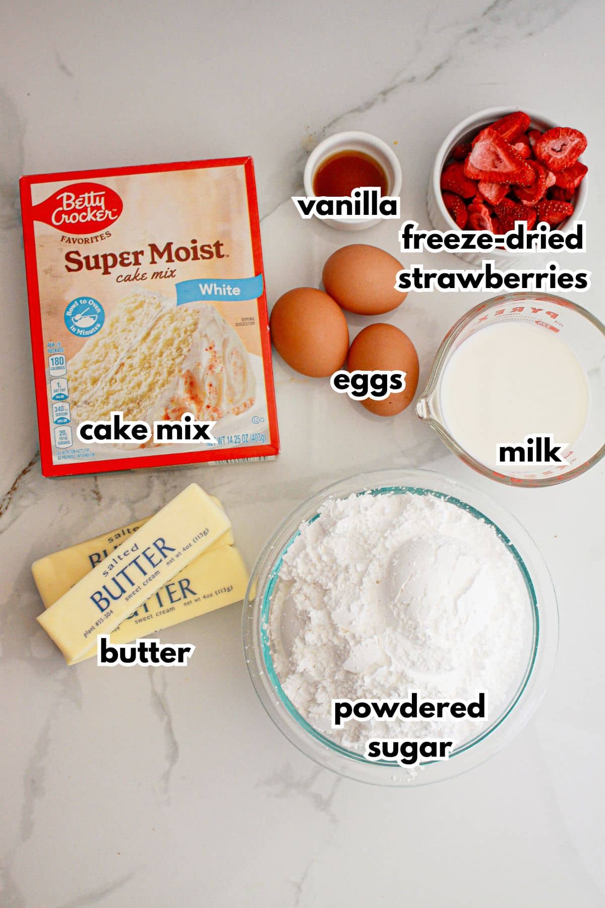 Ingredients on a counter.