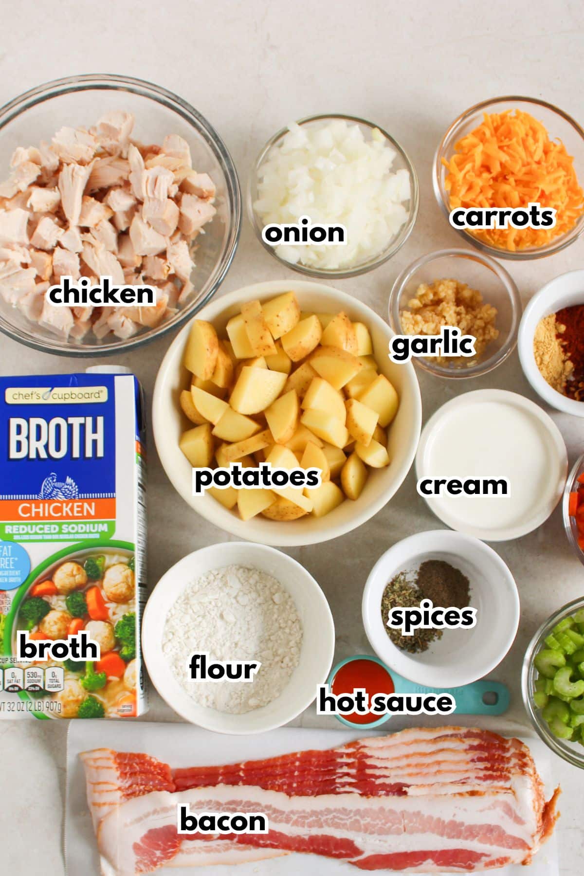 Ingredients on a counter.