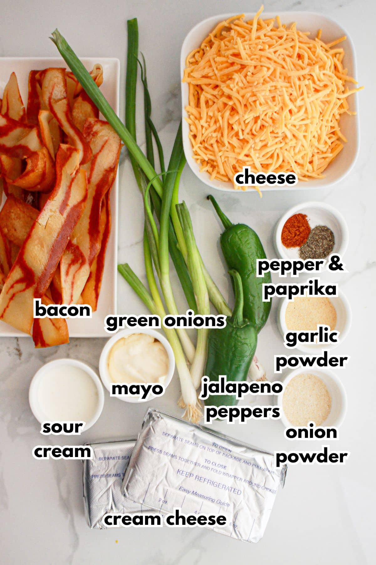 Ingredients on counter ready to make.