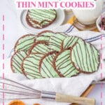 Baking pan full of thin mint cookies.