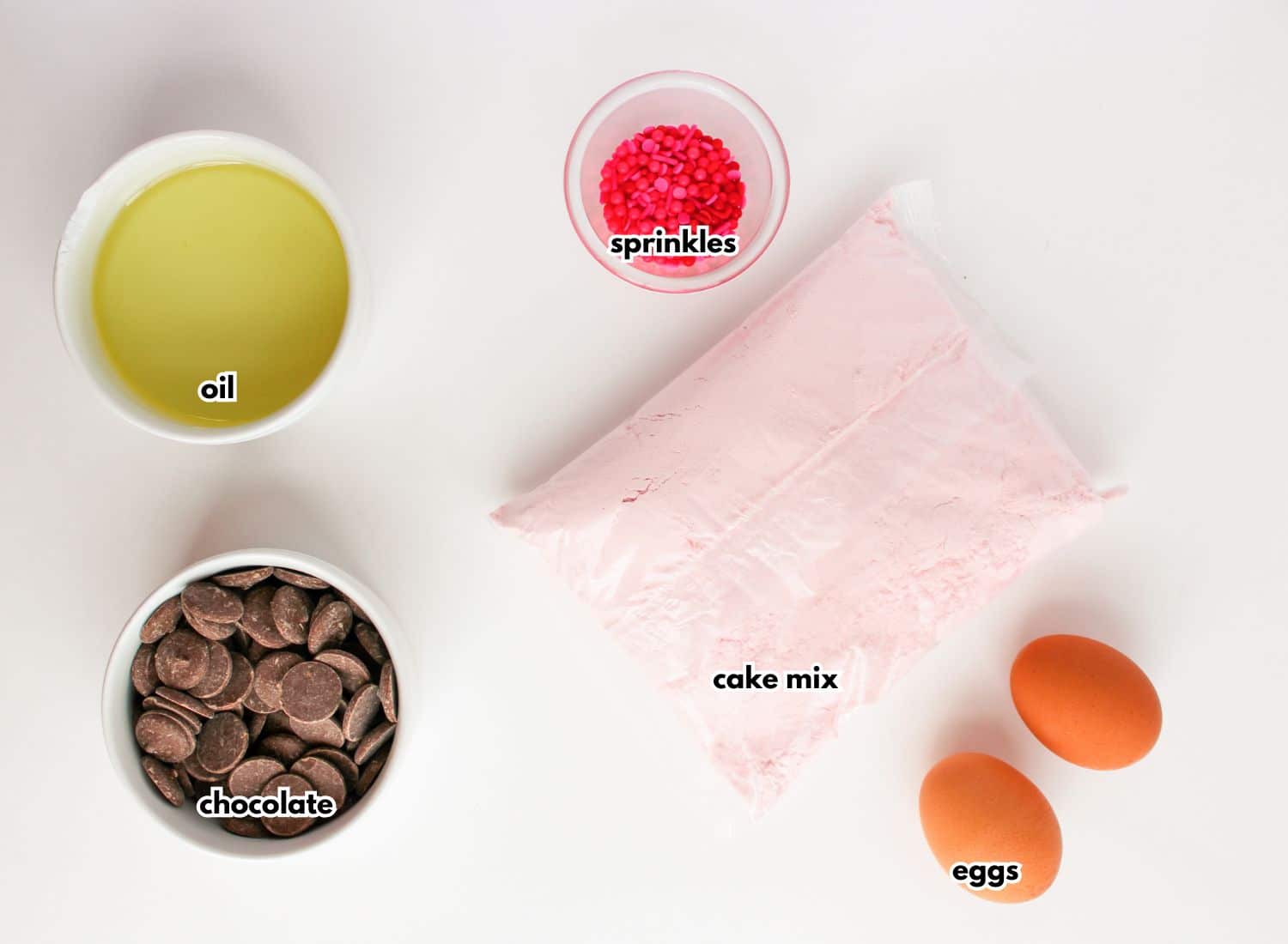 Ingredients on a counter ready to bake.