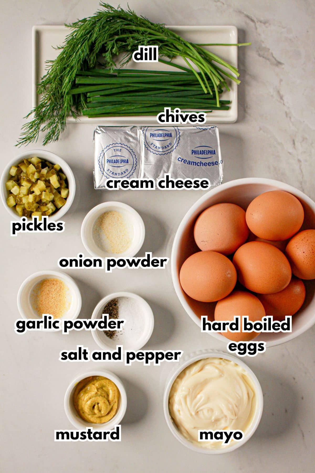 Ingredients on a counter ready to cook.
