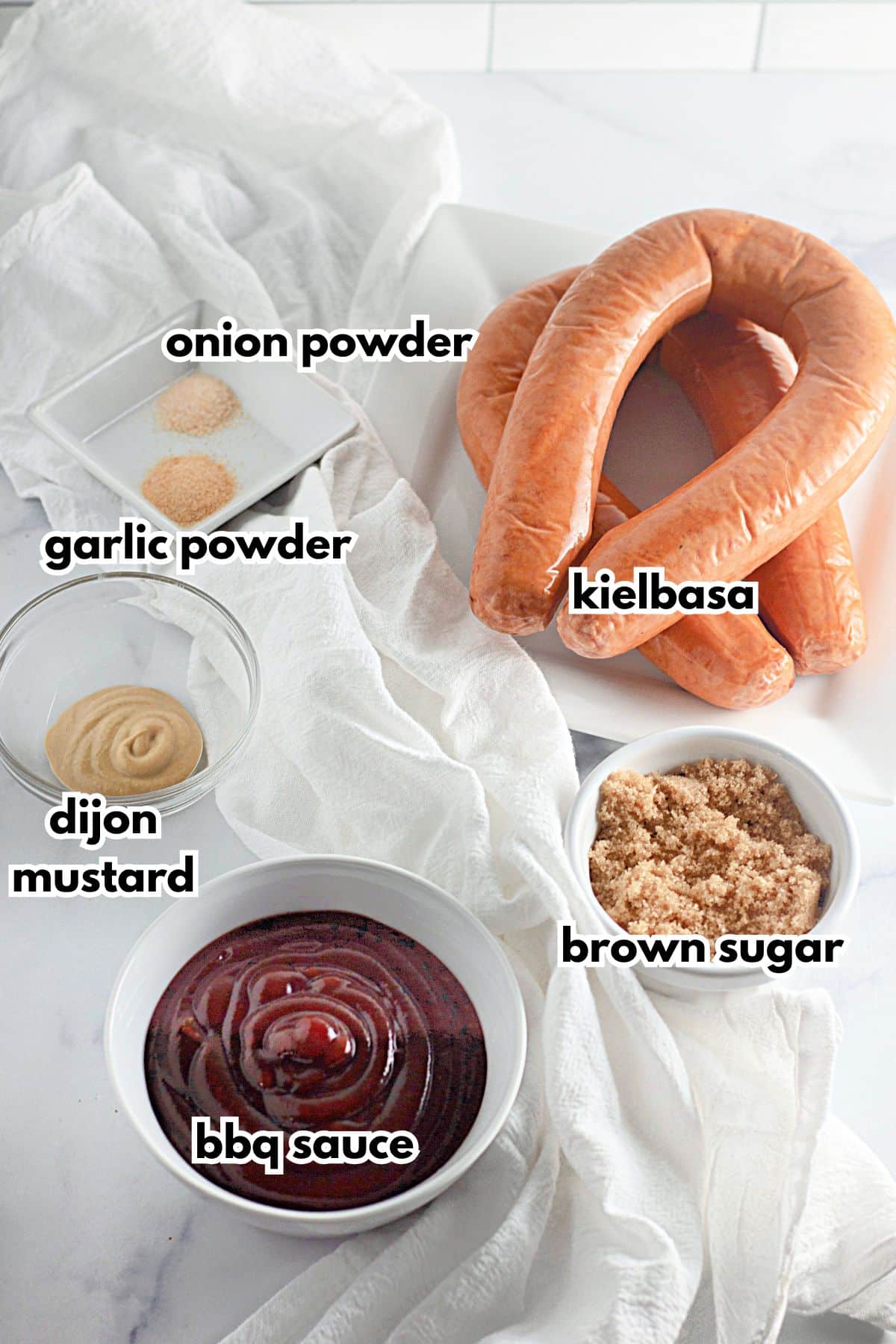 Ingredients on a counter ready to cook.