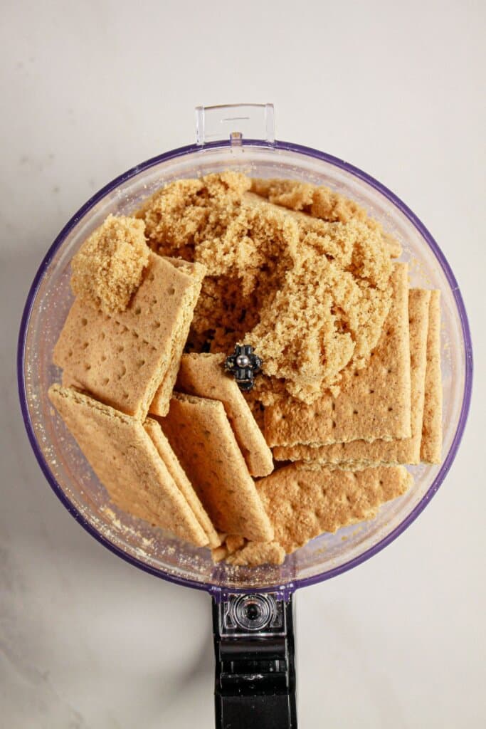 Graham crackers in a food processor.