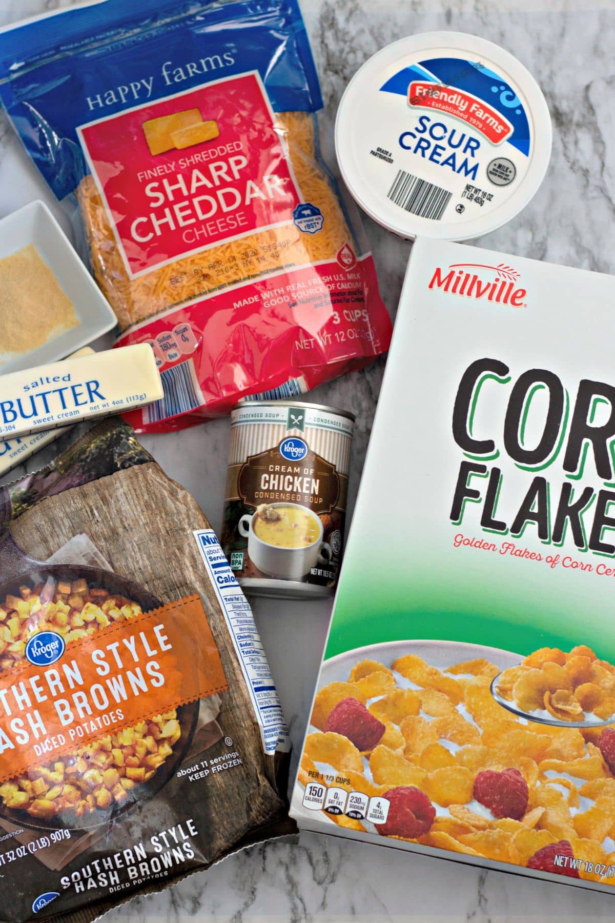 Ingredients on a counter ready to cook.