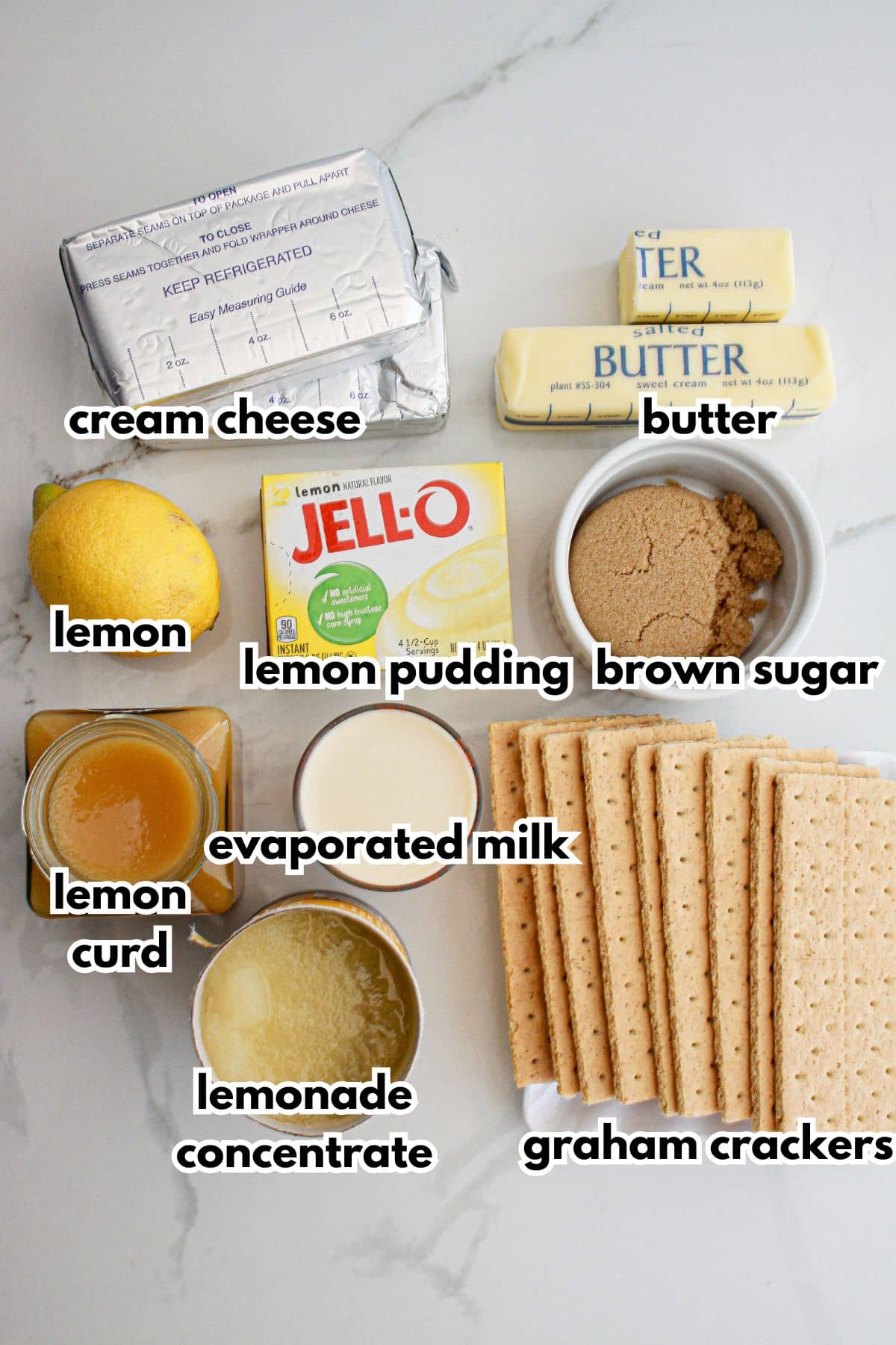 Bowls of ingredients on a counter ready to bake.