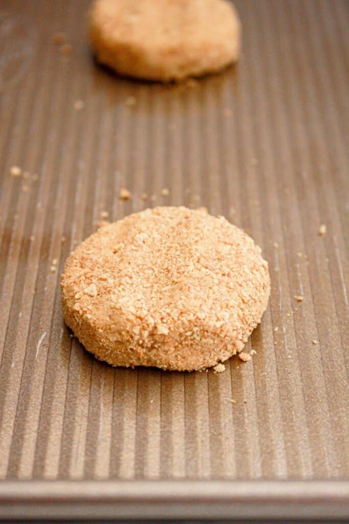 Dough ball on a baking sheet.