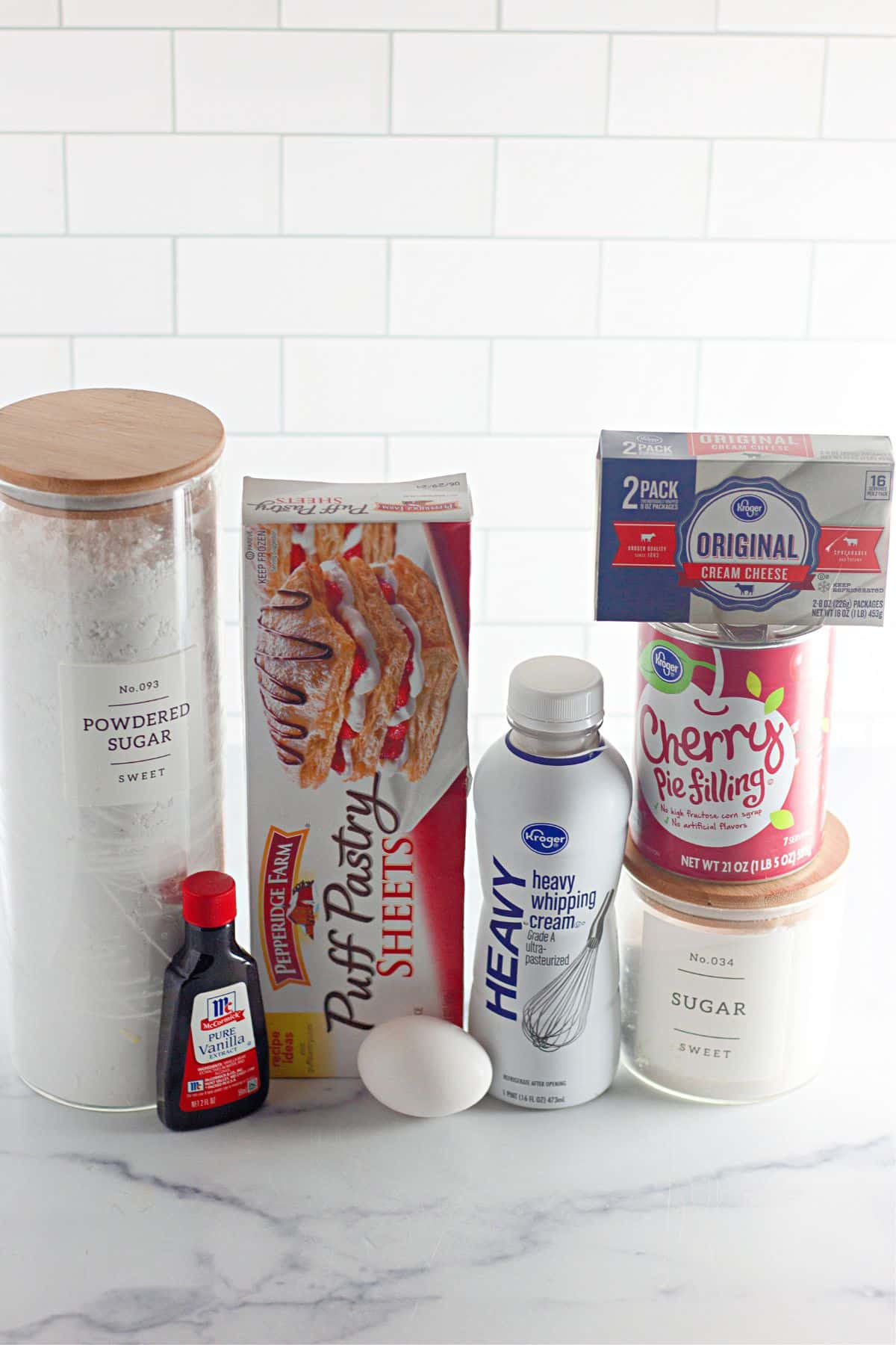 Ingredients on a counter ready to cook.