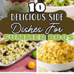 Collage of summer bbq side dishes.