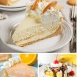 Collage of no bake pie recipes.