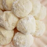Plate full of cream cheese cookies.