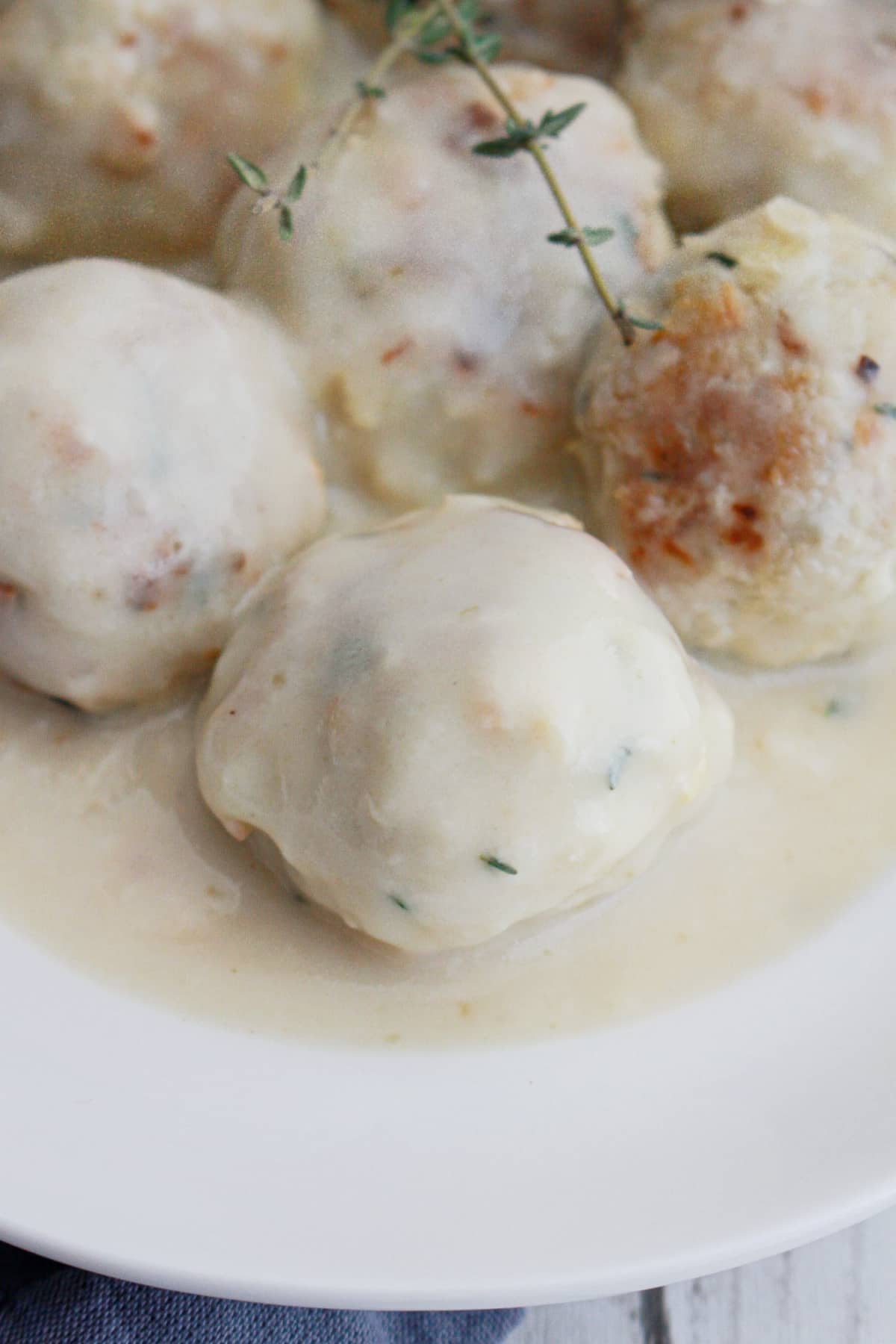 Artichokes meatballs on a plate.