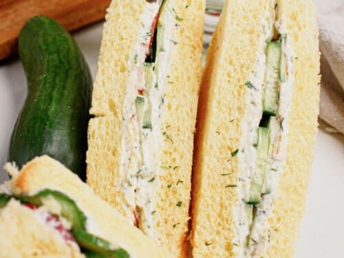 cucumber sandwiches with cream cheese and italian dressing Mini Cucumber Sandwiches Recipe
