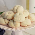 Wine cookies on a plate.
